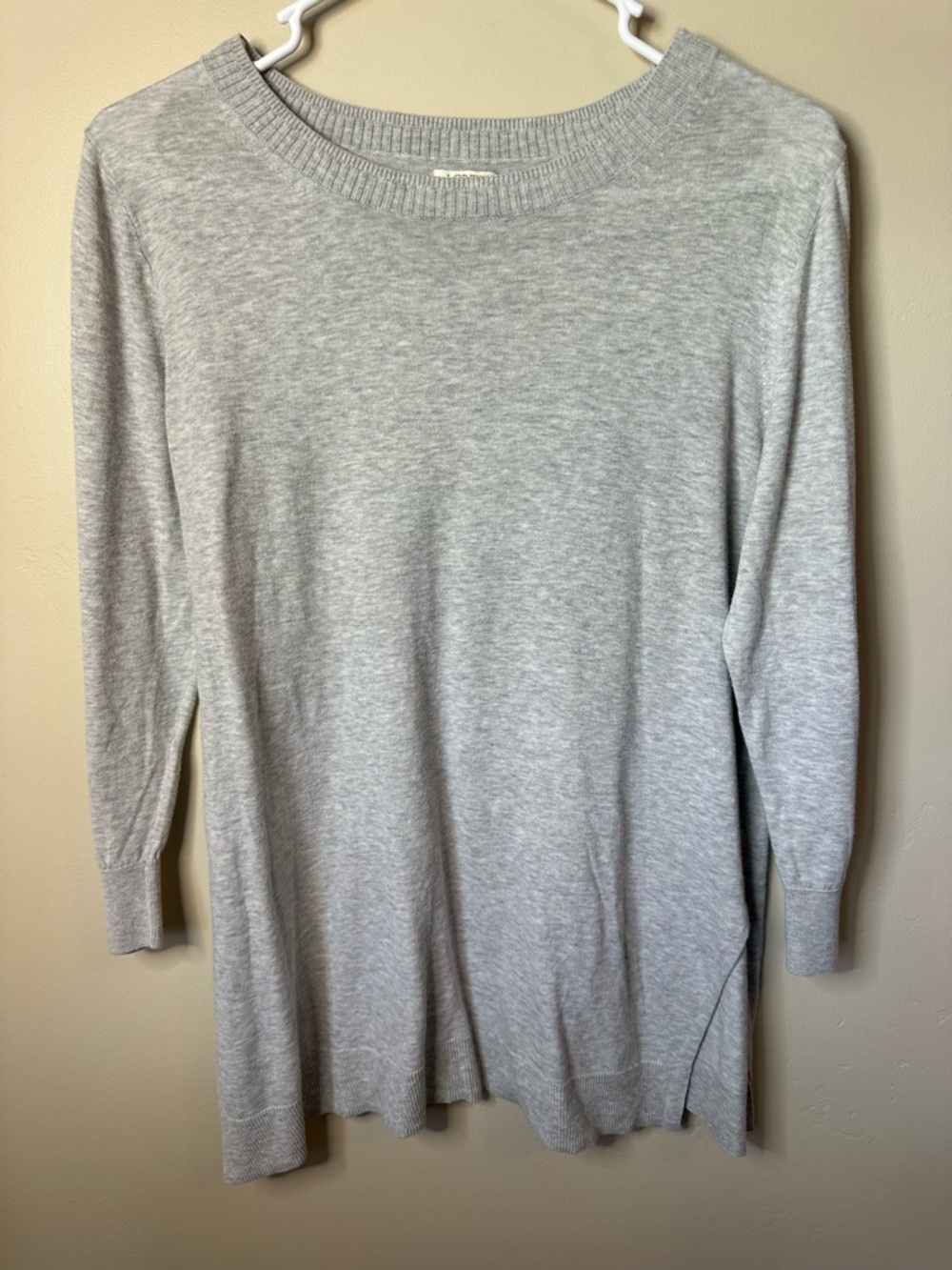 J.Crew Small Lightweight Gray Scoop Neck Sweater • Soft Knit